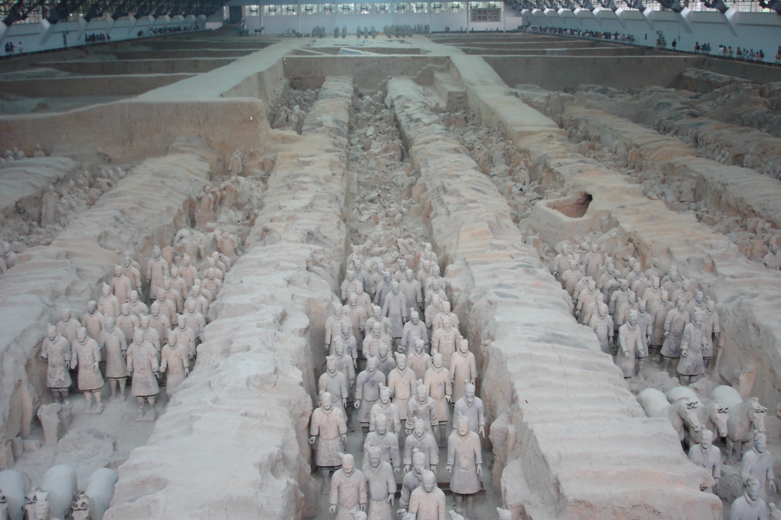 Rows of Terracotta Warriors at the museum near Xi’an