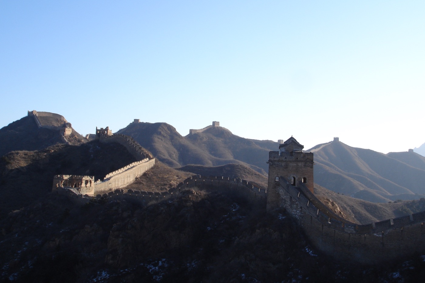 The Great Wall at Jinshanling winding over mountain ridges